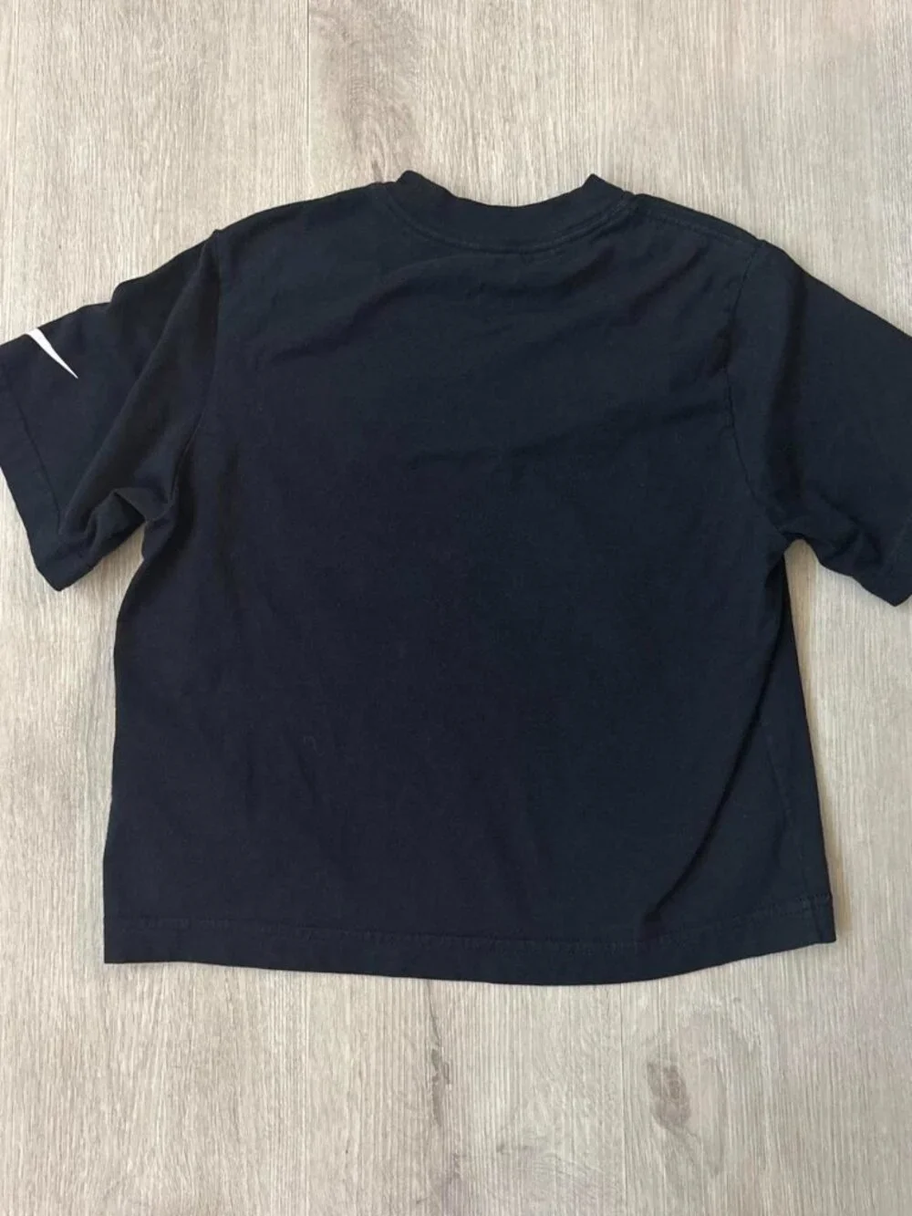 Nike Girls’ Black Logo Print Boxy T-Shirt Size Small